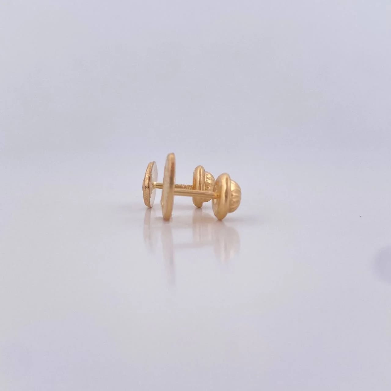 18K Yellow Gold “Virgin Guadalupe” Stud Earrings – 0.75g