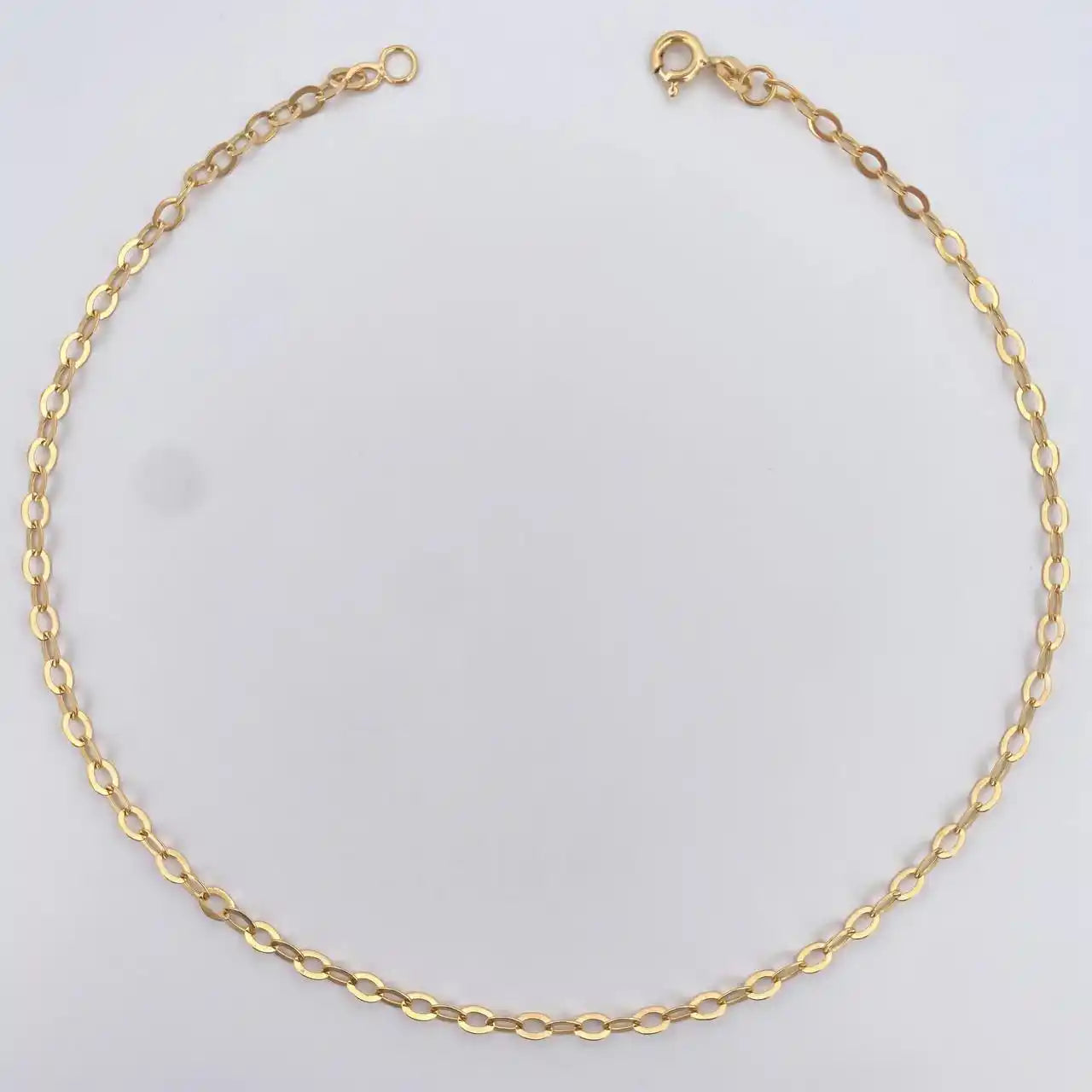  18K Gold Classic Link Anklet – 2.1g / 28cm (11in)