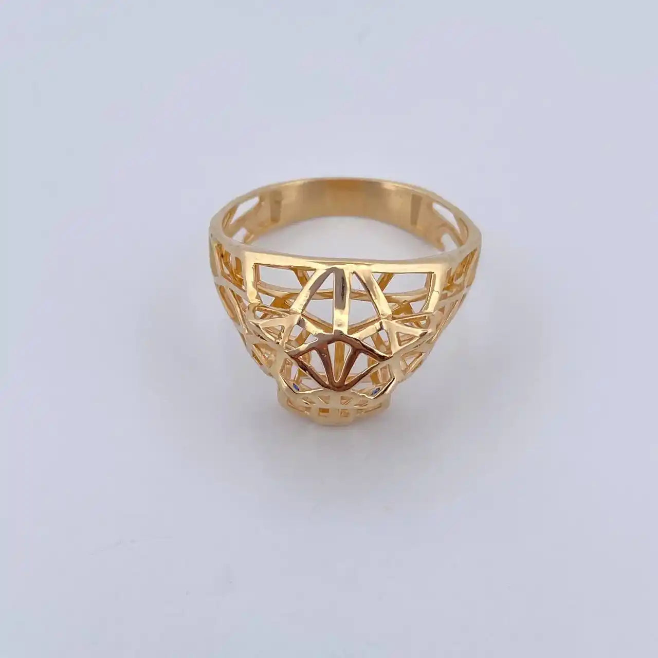 18K Gold Panther Filigree Ring – 3.6g / Size 8.5