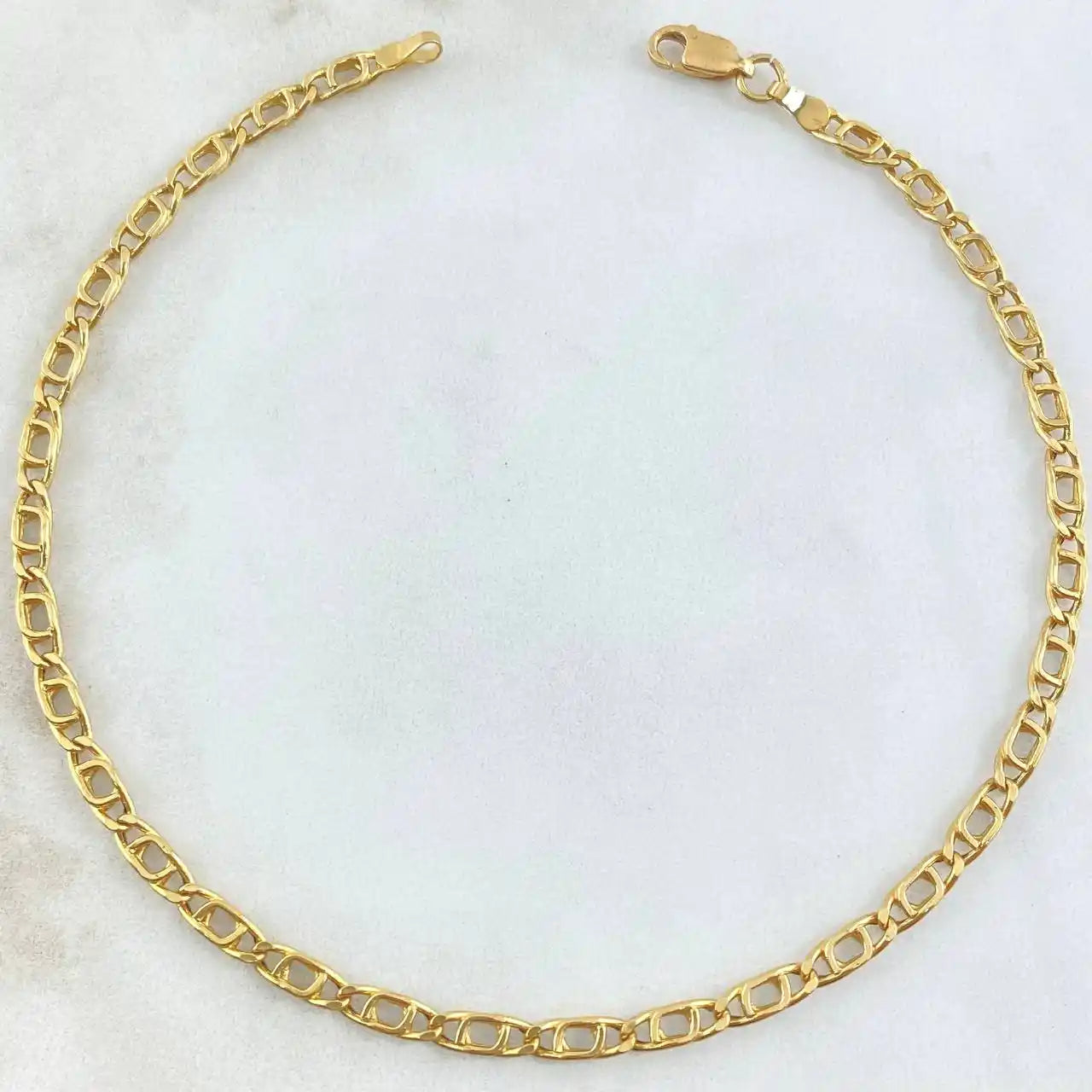 18K Gold Garibaldi Anklet – 3.55g / 25.5cm (10in)