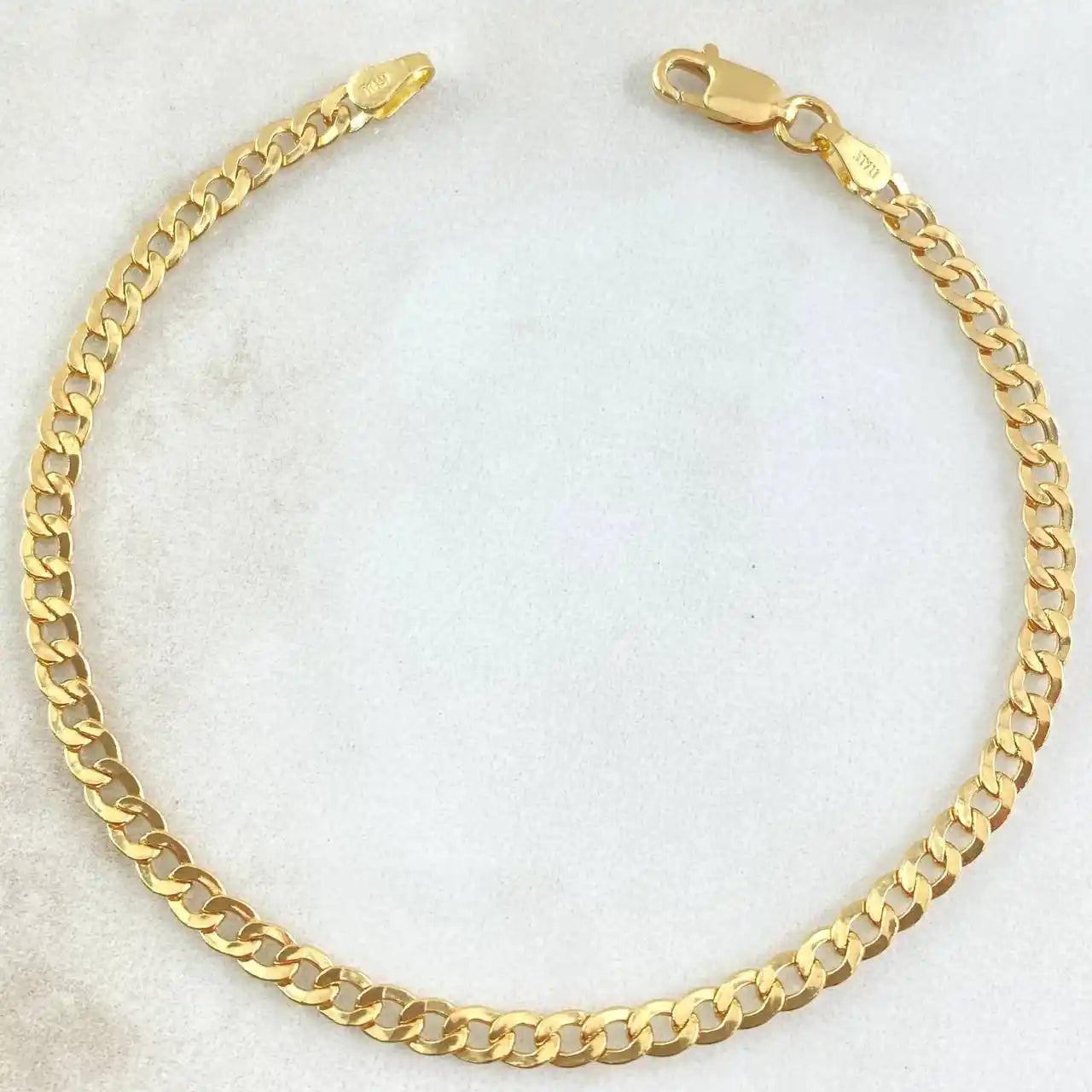 18K Gold Cuban Link Bracelet – 2.8g / 18.5cm +1cm Extension