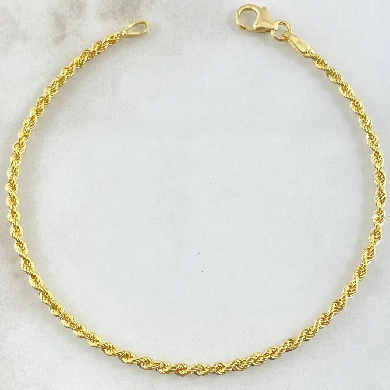 18K Gold Lazo Bracelet – 1.5g / 18cm +3cm Extension