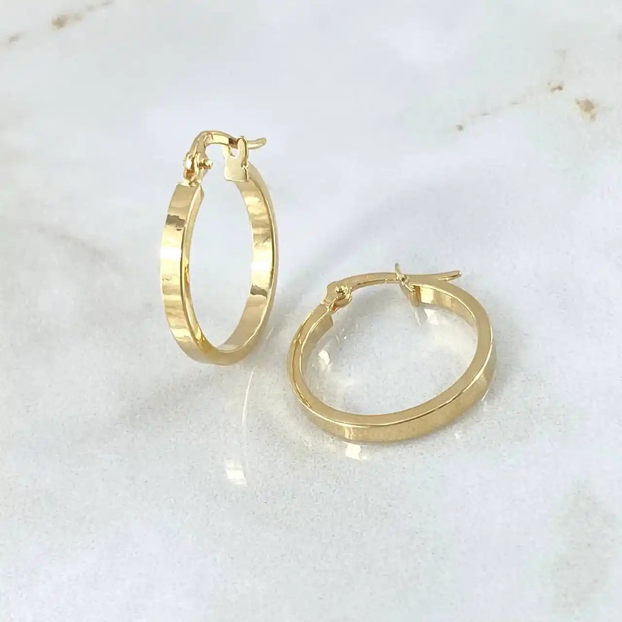  18K Gold Hoop Earrings – Diani Style – 1.2g / 1.5cm